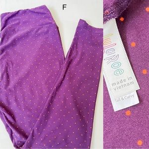 Lularoe Purple Polka dot TC Leggings